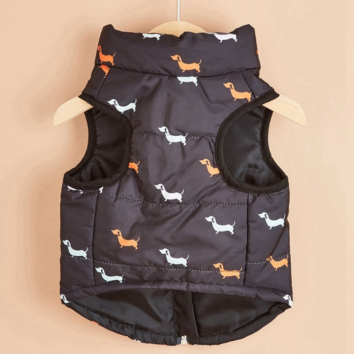 Zippered Coat - Dog Print