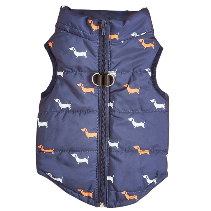 Zippered Coat - Dog Print