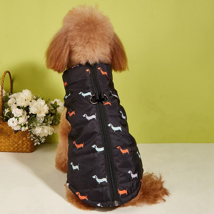 Zippered Coat - Dog Print