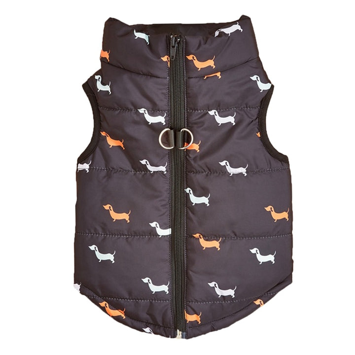 Zippered Coat - Dog Print