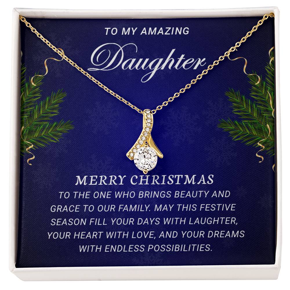 Dazzling Delight: Sparkling Necklace - To My Amazing Daughter