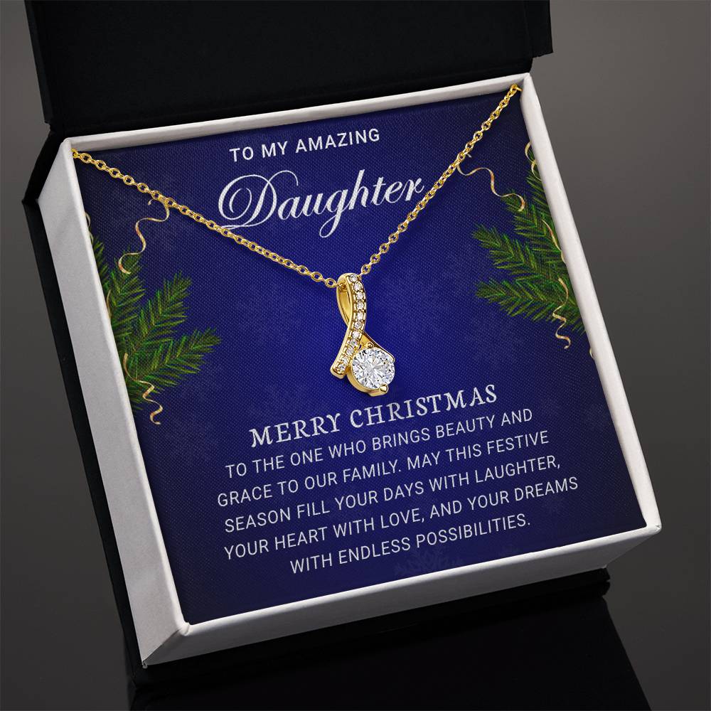 Dazzling Delight: Sparkling Necklace - To My Amazing Daughter