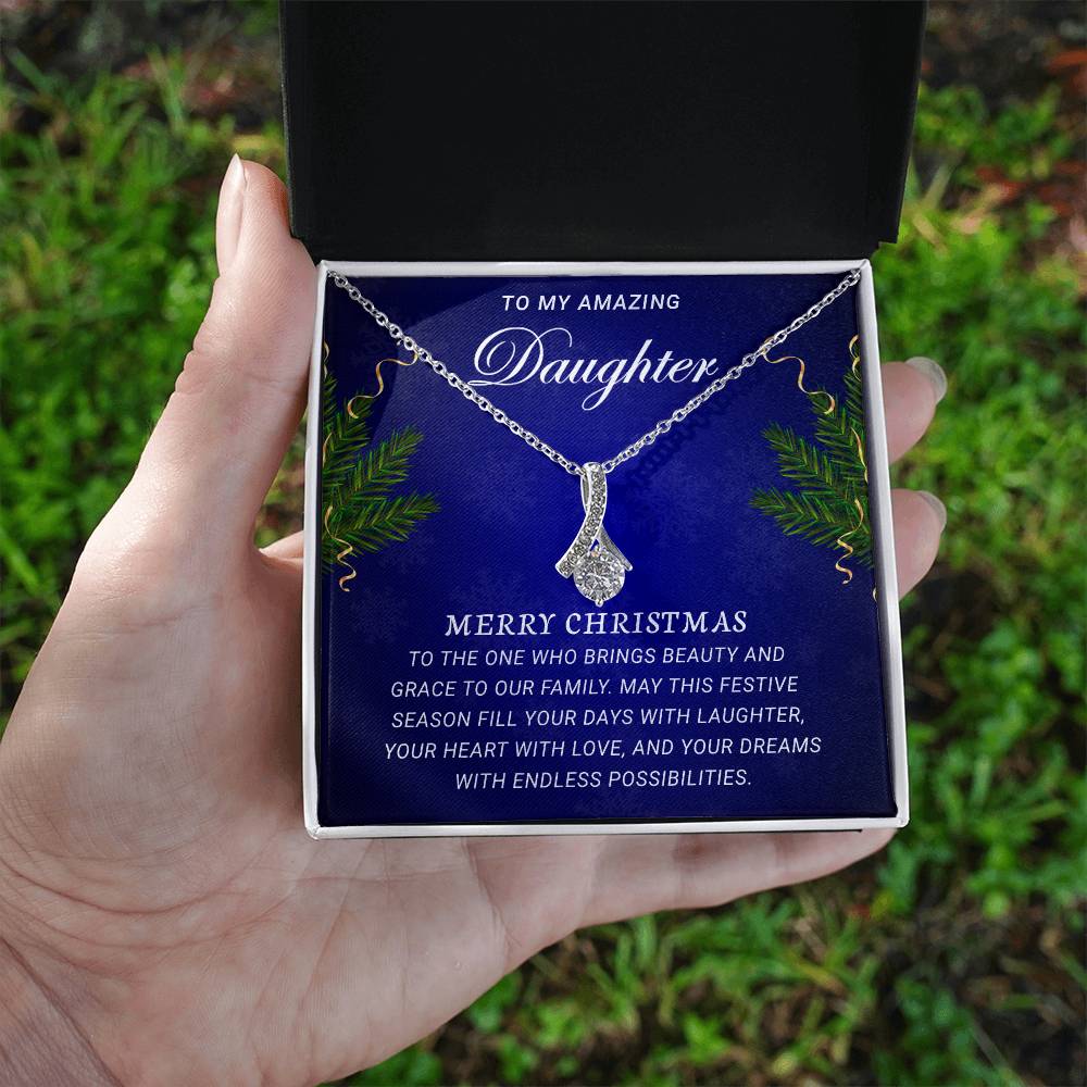 Dazzling Delight: Sparkling Necklace - To My Amazing Daughter