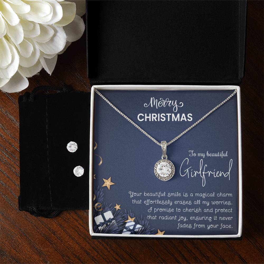 Dazzling Eternal Hope Necklace and Earring Set - To My Beautiful Girlfriend