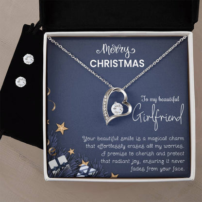 Dazzling Eternal Hope Necklace and Earring Set - To My Beautiful Girlfriend