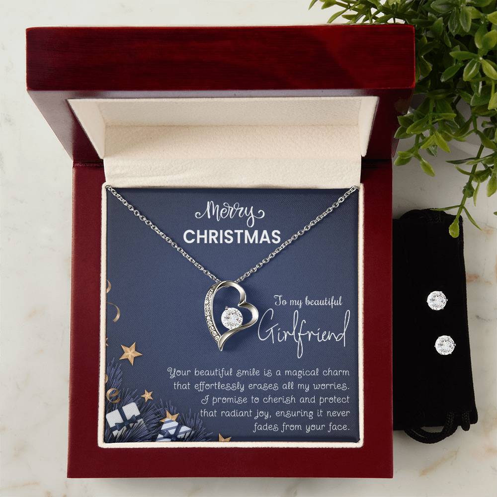 Dazzling Eternal Hope Necklace and Earring Set - To My Beautiful Girlfriend