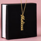 Personalized Vertical Name Necklace NMC