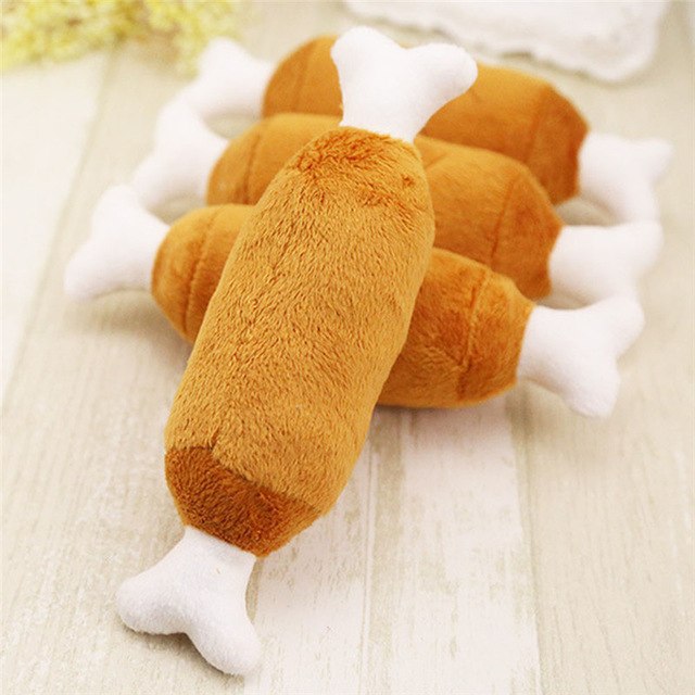 Dog Plush Chicken Leg Plush Squeak Toy