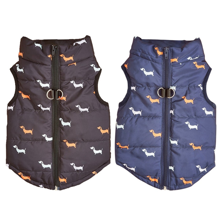 Zippered Coat - Dog Print